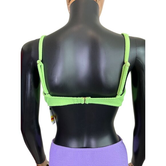 🆕 Salt + Cove Green & Purple Ribbed Cutout One-Piece Swimsuit Size Large - NWT - Picture 7 of 10